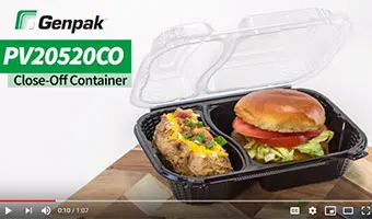 Genpak - Microwave Safe Containers Extra Large Hinged Container, 75 Each, 2 per Case, Price/Case