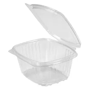 Genpak 16 oz. Clear Hinged Deli Container - 200/Case