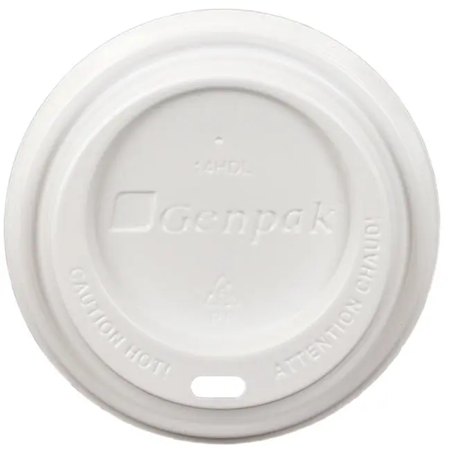 14HDL-W  Hot Drink Dome Lid White HIPS for 10 oz. 12 oz. 16 oz