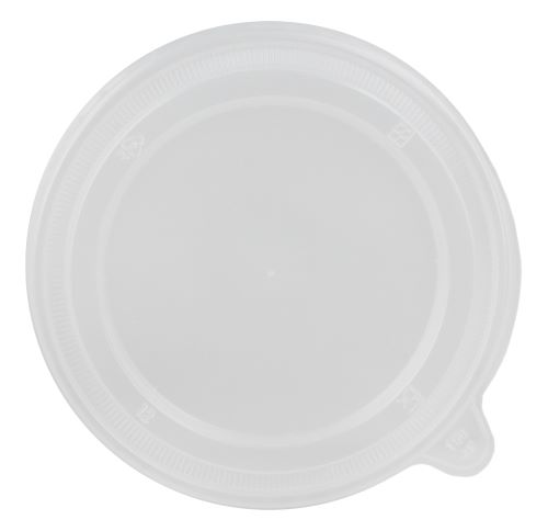 Clear PP Lid for 24 oz. & 32 oz. Squat Econo Rolled Rim Container